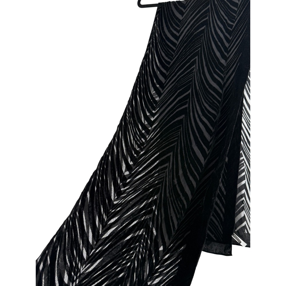 Talbots Black Velvet‎ Burnout Scarf Wrap Shawl Whimsigoth Holiday Glam Party